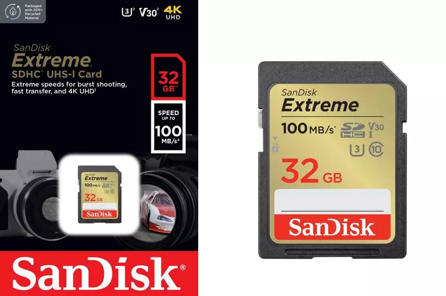 SanDisk Extreme SDHC 32 GB C10 V30 UHS-I U3